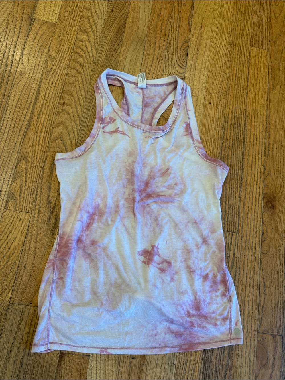90 Degree By Reflex Pink Tie-Dye Racerback Tank